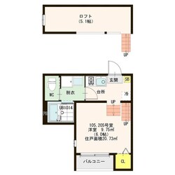 東仙台駅 徒歩5分 1階の物件間取画像